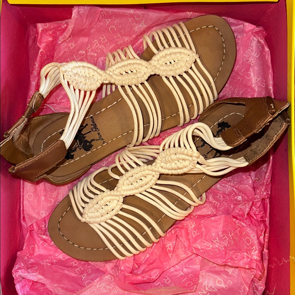 Circus by Sam Edelman Beige Brown Strappy Sandals